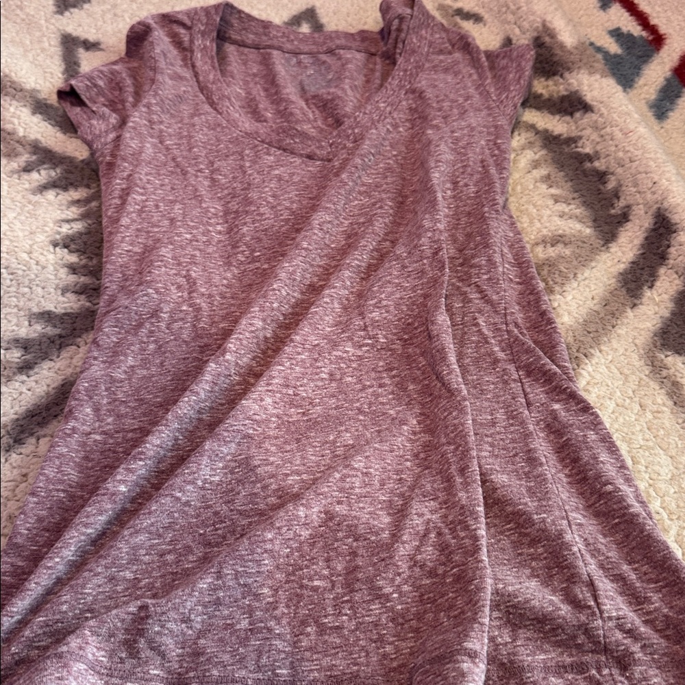 No Boundaries Heathered Purple Short Sleeve Tee